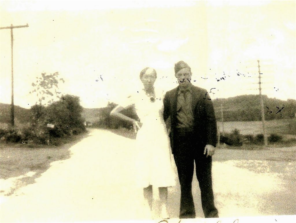 Hershel Williams and mother in 1943.